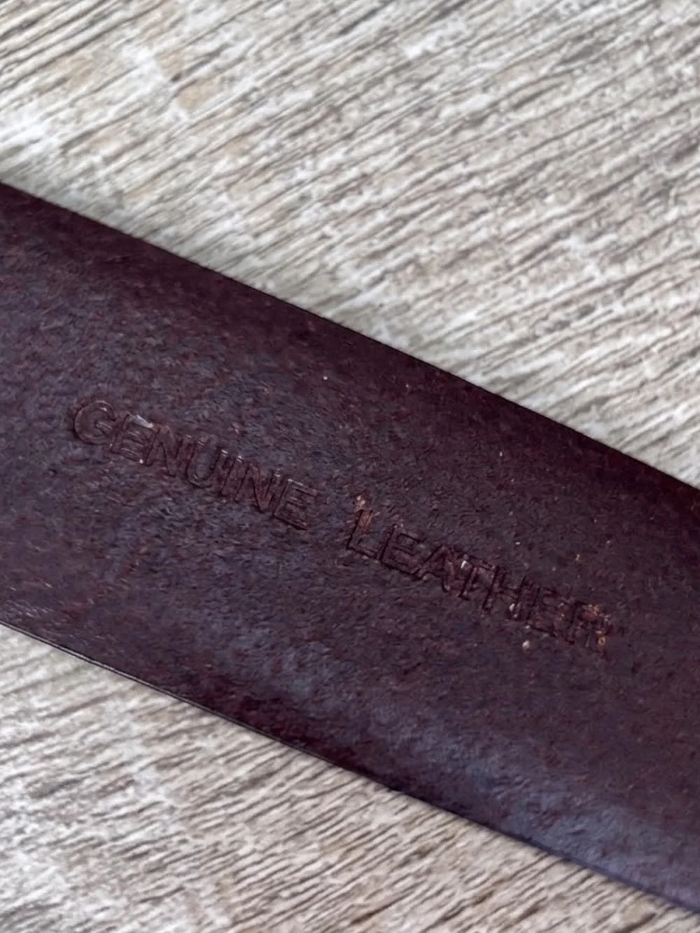 Vintage Polo Ralph Lauren Mens 38 Dark Brown Leather Belt Silver Buckle Patina